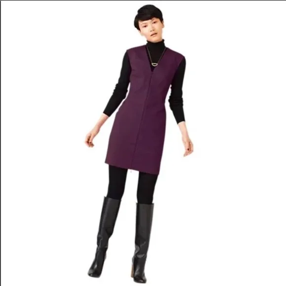 kate spade purple dress Kate Spade Fluid Jacquard Empire Waisted Mini Dress, Purple